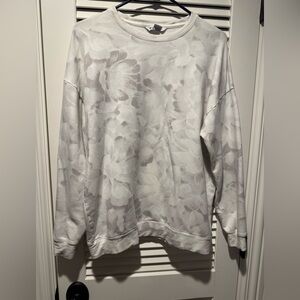 Athleta Women’s Cream Floral Crewneck Sweater